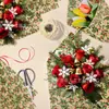Papel de Seda Natalino WX466 17g Papel de Embalagem à Prova de Umidade para Presentes e Doces Decoração de Azevinho Papel Pera Nevado