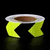 Adesivo refletivo de seta amarelo fluorescente e preto fita refletiva para carroceria de carro filme de sinal de trânsito rodoviário luminoso de segurança contra incêndio