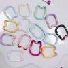 Llavero Metálico Colorido de Primavera con Anillo Colgante de Cuentas, Cadena para Teléfono de Aleación Pintada, Cadena para Bolso, Accesorios DIY Hechos a Mano