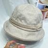 Sombrero de Pescador Plisado de Color Combinado Simple Estilo Japonés para Niños Otoño e Invierno Artístico Elegante Gorro Domo Viaje Casual Sombrero para el Sol