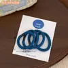 Set de Cintas de Pelo de Hilo de Colores Cintas de Pelo Simples de Alta Elasticidad Bandas de Goma Anillos para el Cabello Femeninos Versátiles Cintas para Coletas Accesorios para el Cabello