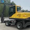 Excavadora hidráulica giratoria con pinza para madera máquina de sujeción de madera alambre de chatarra tubería de acero máquina de sujeción de acero de cinco dientes