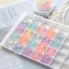 Joyas de diamantes para uñas Super Flash, dibujos animados, sueño, dorado, abrazo de oso, bricolaje, pegatinas de uñas de oso transparentes 3D planas