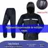 Conjunto de Impermeable y Pantalón de Lluvia para Motociclista Hombres Dividido Impermeable de Cuerpo Completo para Repartidores