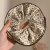 Elástico de cabelo com laço de renda francesa, scrunchie oversized, estilo casual, acessório de cabelo para coque elegante, faixa de cabelo, elástico de cabelo grande para mulheres