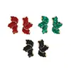 Brincos Femininos Irregulares em Forma de Pétala Retrô, Brincos com Pingente de Flor de Liga Metálica Personalizados, Brincos de Alta Qualidade