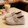 Mocasines Slip-On con Hebilla, Punta Redonda, Suela Plana, Zapatos de Mujer, Nuevos Zapatos Retro Birkenstock Primavera 2026 para Mujer
