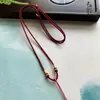 Cuerda para Collar Tejida a Mano Jade Jade con Hebilla de Seguridad Ambarina Colgante Cuerda para Colgante Retráctil 2m Hombres y Mujeres