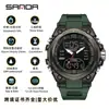 El Reloj Sanda es un Reloj Digital de Moda y Genial de Doble Pantalla y Esfera Grande para Adolescentes, Resistente al Agua y Luminoso para Deportes al Aire Libre