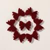Flocado Francés de Alta Gama Retro Borgoña Terciopelo Lazo Pendientes DIY Tocado Accesorios para el Cabello Material para Colgantes al Por Mayor