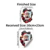 BRUP Divertido Pegatina de Pared de Papá Noel Navideño con Efecto de Agujero Simulado para Decoración de Habitación Infantil BR2401C