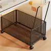 Estante de almacenamiento para mochila dormitorio estudiantil aula debajo del escritorio poner libros poner bolsas artefacto carrito pequeño móvil caja de almacenamiento de libros