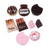 Juguete de Comida de Simulación de Resina Hecho a Mano por el Fabricante Donut Galletas de Chocolate Imán para Refrigerador Llavero Accesorios Parche para Teléfono Móvil