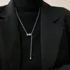 Venda Direta de Fábrica ~ Corrente para Suéter Outono e Inverno, Não Precisa Tirar para Dormir, Colar da Moda, Estilo de Luxo Leve de Nicho High-End, Combinado com uma Camiseta Básica