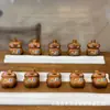 Calabaza pintada de madera de durazno para la riqueza y la prosperidad, accesorio artesanal para pulseras hechas a mano DIY, joyería para manos, accesorio de moda S