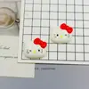 Accesorios de Resina con Moño de Gato Arte para Uñas DIY Funda de Teléfono Pasador Zuecos Llavero Accesorios de Decoración de Dibujos Animados