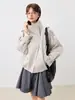 Gabardina vintage de doble botonadura color caqui con solapas para mujer, nuevo estilo otoño 2026, talla petite, chaqueta corta de alta gama para el trabajo