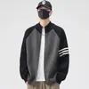 Jaqueta Cardigan de Tricô Atacado Transfronteiriço Masculina Cor Tendência Combinação Gola Alta 2025 Nova Outono Jaqueta Suéter Casual Masculina