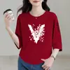 Comércio Exterior Transfronteiriço Desconto Comércio Exterior Roupas para Mãe, Camiseta de Manga Três Quartos, Conjunto da Moda, Camisa Estilosa, Blusa para Meia-Idade e Idosos
