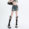 Saia Curta Jeans Slim de Cintura Alta com Forro Anti-Exposição, Tendência 2025 Versátil Nova Saia Bodycon com Elasticidade