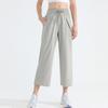 Pantalones Anchos de Tacto Fresco Transfronterizos para Mujer, Talla Petite, Pantalones Cortos, Caída Recta Suelta, Pantalones Deportivos de Yoga, Secado Rápido