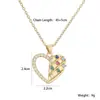 Aogu Simple y Exquisito Chapado en Cobre Oro de 18 Quilates Zircón Colgante de Corazón Collar Moda Femenina Lujo Accesible Versátil Cadena para Clavícula Nuevo