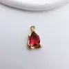 Pingente Único de Zircônia Cravejada com Ouro sobre Cobre em Formato de Gota Acessórios para Joias DIY Material Artesanal Pingente Pulseira Brincos
