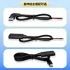 En stock: Cable de datos USB blanco y negro de 90 grados con conector en ángulo recto, cable de carga Tipo-C hembra a Tipo-C macho