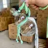 Botella de Vidrio para Té y Bebidas con Forma de Calabaza al por Mayor para Fabricantes, con Asa y Correa, Botella de Agua Estilo Chino, Botella para Bebidas de Jugos, Xunda Glass