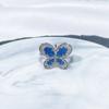 Anel feminino nicho irregular série azul simples elegante moda versátil anel ajustável y2g acessórios outono e inverno