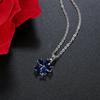 Cassie Jewelry Colar de Aço Titânio com Diamante Colorido Feminino Design de Nicho Sentido de Luxo Leve Corrente para Clavícula Feminina Simples Elegante