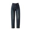 Xinge Lai Jeans Macios Azul Vintage de Lyocell para Mulheres 2025 Outono Novo Calças Harem Afuniladas de Cintura Alta Calças Cropped