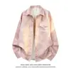2026 Nueva Camisa de Manga Larga Tie-Dye para Hombre de Comercio Exterior Estilo Coreano Marca de Moda Tendencia Moda Holgada Tallas Grandes Casual para Hombre