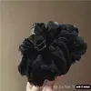 Pinza para el Cabello Grande de Lazo de Satén de Gama Alta para Mujer, Exquisita Pinza Plegada para la Parte Trasera de la Cabeza, Pinza de Tiburón