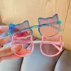 Nuevas gafas de sol lindas para niños, dulces para bebé niño y niña, protección solar, gafas con orejas de gato, gafas de sol de dibujos animados para todo tipo de ocasiones, venta al por mayor