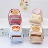 Porta-moedas de camada dupla, bolsa com pingente mini, bolsa para fones de ouvido, bolsa de armazenamento, bolsa de armazenamento fofa estilo mini mochila