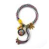 Cuerda de Mano Thangka Tíbet Cuerda de Algodón Tejida a Mano Pulsera Tejida Ojo del Dios de la Riqueza de Cinco Vías Zorro Hada Madre Verde Wen Zhu Cuerda de Mano Thangka