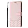 Adecuado para Funda de Cuero Samsung S25, S26Fe Relieve Panal Tridimensional Ranura para Tarjetas Billetera Antirrobo Protección Deslizante Funda M54 Color Sólido