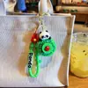 Llavero Creativo de Panda de la Suerte Coche Giratorio Lindo Dibujo Animado Celebridad de Internet Colgante para Bolso Regalo Pequeño Venta al por Mayor