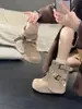 Botines de mezclilla delgados y lindos sin cordones con hebilla de cinturón, otoño 2026, ajuste slim, punta redonda, versátiles con faldas, botines cortos Birkenstock para mujer
