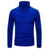 26 Outono Europeu e Americano Nova Moda Camiseta Base Masculina de Alta Elasticidade Amazon Tricô Gola Alta Suéter Cor Sólida