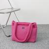 Bolso de Mano de Moda Otoño e Invierno Bolso de Hombro de Lana para Mujer Bolso de Mano de Felpa de Gran Capacidad Bolso para Estudiantes y Viajes Diarios
