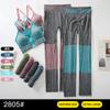 Roupas Esportivas Transfronteiriças Novos Europeus e Americanos Yoga Fitness Corrida Calças Leggings Soltas Respiráveis Conjunto de Calças de Yoga e Regata