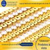 Corrente de garra de zircônia incrustada de cobre denso de quatro garras 1,75 mm acessórios para sapatos e bolsas corrente dourada 1,5 mm acessórios para joias corrente de garra