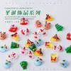Joyería para Uñas de Navidad Diamante de Resina Árbol de Navidad Lindo de Dibujos Animados Muñeco de Nieve Guantes Decoración de Uñas Diamante 30 Piezas