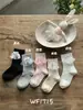 Wf1715 Novedad de Primavera Calcetines para Niños Falda de Malla para Bebé Algodón Peinado Calcetines Cortos Estilo Princesa Calcetines de Moda Venta al por Mayor