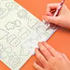 Regla original de dibujos animados a mano para estudiantes, plantilla hueca para periódico pintada a mano DIY, regla de borde decorativo multifuncional para graffiti al por mayor