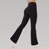 Pantalones Acampanados Largos Deportivos Casuales Sueltos de Cintura Alta de Color Sólido para Mujer, Pantalones Acampanados Largos Deportivos de Yoga Nuevos de Cruce de Fronteras