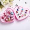 Anillo Nuevo para Niños Dibujos Animados Niña Princesa Joyería Gema de Cristal Diamante Regalo para Niña