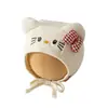 Chapéu de Bebê Yipan Primavera e Outono Novo Chapéu Fofo com Orelhas de Gatinho Proteção Auricular Feminino Bebê Quente à Prova de Vento Chapéu para Recém-Nascido